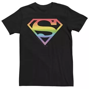 Футболка с радужным логотипом DC Comics Pride Superman для взрослых Licensed Character
