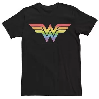 Футболка с радужным логотипом DC Comics Pride Wonder Woman для взрослых Licensed Character