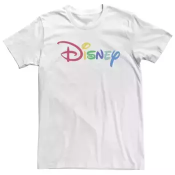Футболка с радужным логотипом Disney Big & Tall Licensed Character, белый