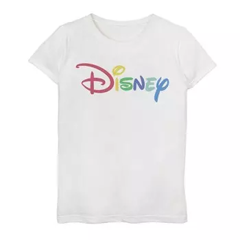 Футболка с радужным логотипом Disney's для девочек 7–16 лет, белый