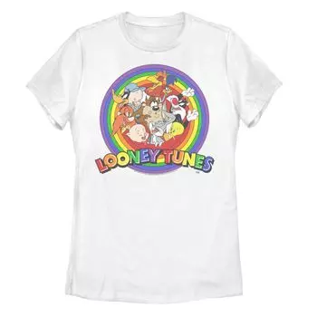 Футболка с радужным логотипом Juniors' Looney Tunes Pride Group Shot Licensed Character