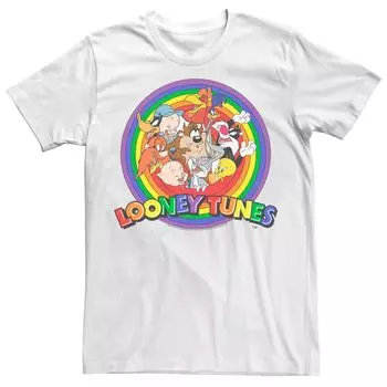 Футболка с радужным логотипом Looney Tunes Pride Group Shot для взрослых Licensed Character