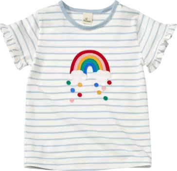 Футболка с радужным мотивом синяя белый размер 116 1ч ALANA