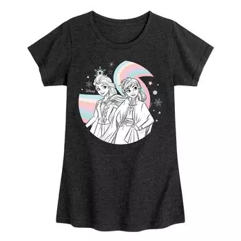 Футболка с радужным рисунком Disney's Frozen Anna & Elsa для девочек 7–16 лет Disney