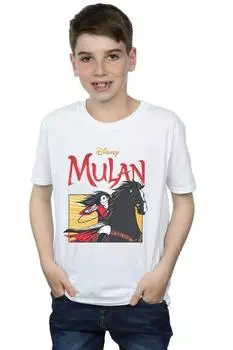 Футболка с рамкой «Мулан» из фильма «Лошадь» Disney, белый