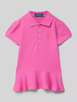 Футболка с расклешенной юбкой Polo Ralph Lauren Kids, розовый