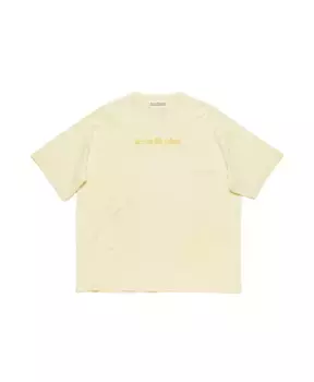 Футболка с размытым логотипом Acne Studios, желтый