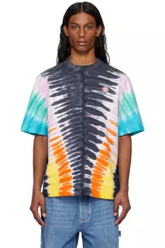Футболка с разноцветным градиентом и принтом тай-дай Casablanca