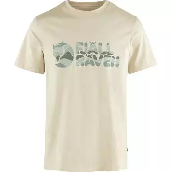 Футболка с разноцветным логотипом Fjallraven, белый