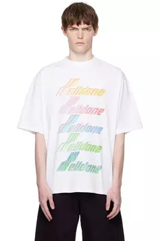 Футболка с разноцветным логотипом We11Done, белый