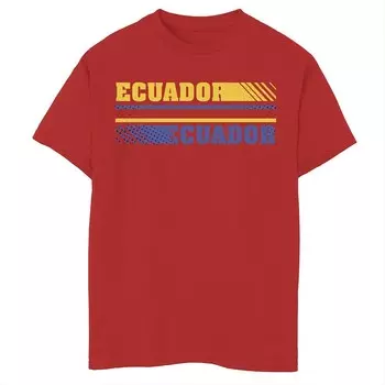 Футболка с разноцветными буквами Gonzales Ecuador для мальчиков Licensed Character, красный