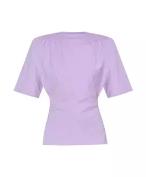 Футболка с разрезом и драгоценными камнями The Attico, фиолетовый