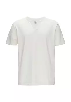 Футболка с разрезом, мужская QS, белый