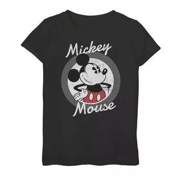 Футболка с развевающимся портретом Disney's Mickey Mouse для девочек 7–16 лет Licensed Character