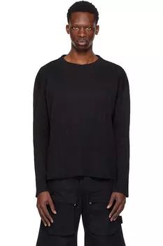 Футболка с ребристой отделкой Tondolo, черный