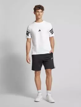 Футболка с ребристым круглым вырезом ADIDAS SPORTSWEAR, белый