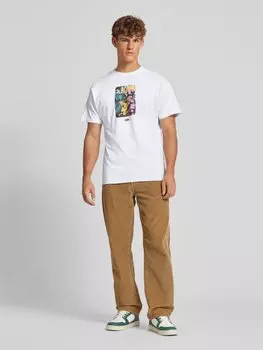 Футболка с ребристым круглым вырезом, модель «DAYDATE» BLKVIS, белый