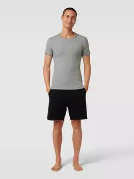 Футболка с ребристым круглым вырезом Schiesser