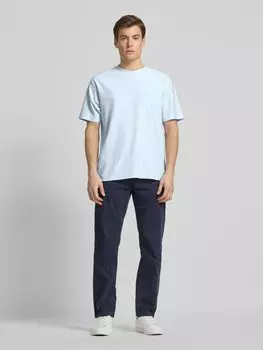 Футболка с ребристым круглым вырезом Scotch & Soda, светло-голубой