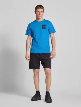 Футболка с ребристым круглым вырезом The North Face, светло-голубой