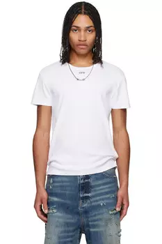 Футболка с ребристым принтом Off stamp Off-White, мультиколор