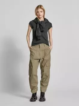 Футболка с ребристым V-образным вырезом G-Star Raw, антрацит