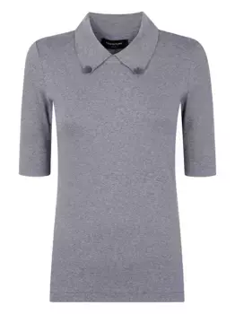 Футболка с ребристым воротником Fabiana Filippi, серый