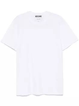 Футболка с рельефным логотипом Moschino, белый