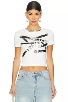 Футболка с ремнями Marrknull, белый