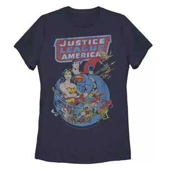 Футболка с ретро-плакатом «Лига справедливости DC Comics» для юниоров Licensed Character