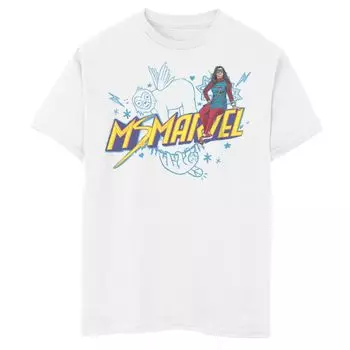Футболка с рисунками «Лень и ленивец» для мальчиков 8–20 лет Marvel Ms Marvel Licensed Character