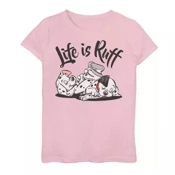 Футболка с рисунком «101 далматинец» Disney для девочек 7–16 лет «Спящие щенки» Life Is Ruff Disney