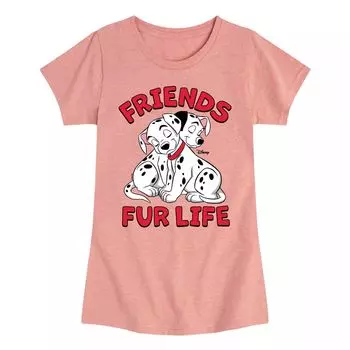 Футболка с рисунком «101 далматинец» для девочек 7–16 лет Disney's Fur Life Licensed Character, розовый