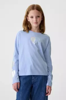 Футболка с рисунком (4 13 лет) Gap, синий