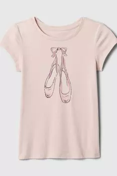 Футболка с рисунком (4 13 лет) Gap, розовый