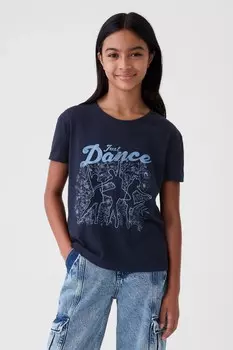 Футболка с рисунком (4 13 лет) Gap, синий