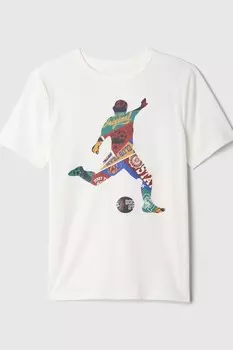 Футболка с рисунком (4 13 лет) Gap, белый