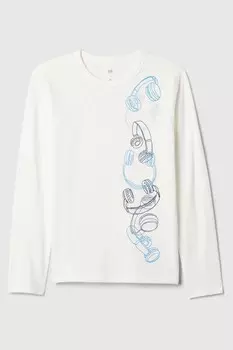 Футболка с рисунком (4 13 лет) Gap, белый