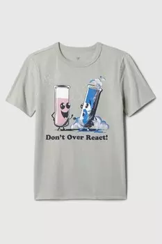 Футболка с рисунком (4 13 лет) Gap, серый