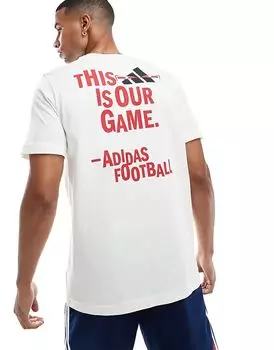Футболка с рисунком adidas Football белого цвета adidas performance