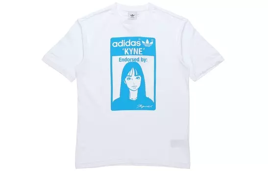 Футболка с рисунком Adidas Stan Smith Kyne Adidas Originals, белый