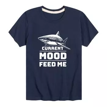 Футболка с рисунком «Акула Current Mood Feed Me» для мальчиков 8–20 лет Licensed Character