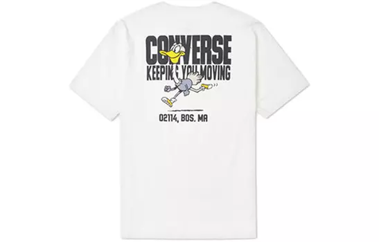 Футболка с рисунком алфавита для мужчин, белая Converse, белый