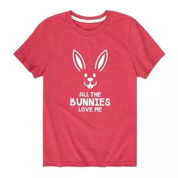 Футболка с рисунком All The Bunnies Love Me для мальчиков 8–20 лет Licensed Character