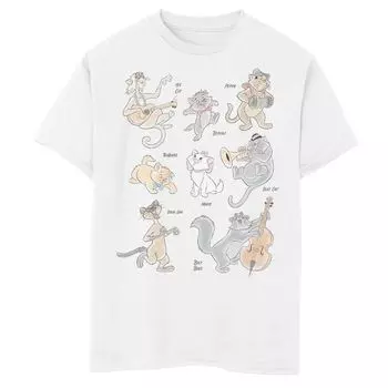Футболка с рисунком All The Cats для мальчиков 8–20 лет Disney's Aristocats Disney