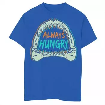 Футболка с рисунком «Always Hungry Shark Mouth» для мальчиков 8–20 лет Unbranded