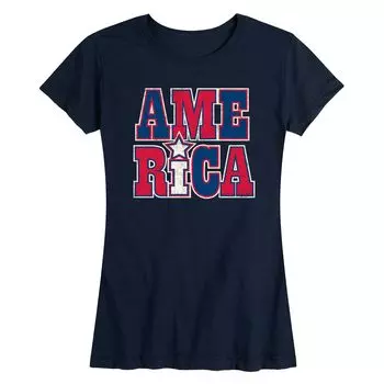 Футболка с рисунком America для юниоров America Licensed Character, темно-синий