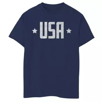 Футболка с рисунком Americana Silver и Stars USA для мальчиков 8–20 лет Licensed Character