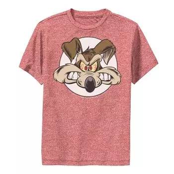 Футболка с рисунком Angry Big Face для мальчиков 8–20 лет Looney Tunes Wile E. Coyote Licensed Character
