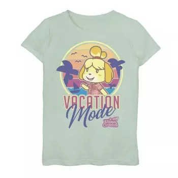 Футболка с рисунком «Animal Crossing New Horizons Isabelle Vacation Mode» для девочек 7–16 лет Licensed Character